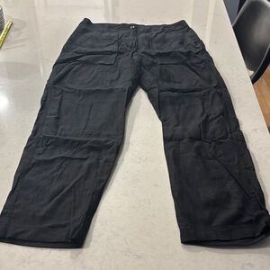 J. Crew women's Black linen Pants sz 8tall